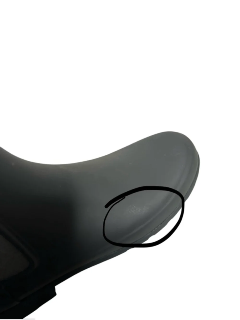 Hunter Black Gray Refined Slim Waterproof Chelsea Rain Boots Women's Size 8